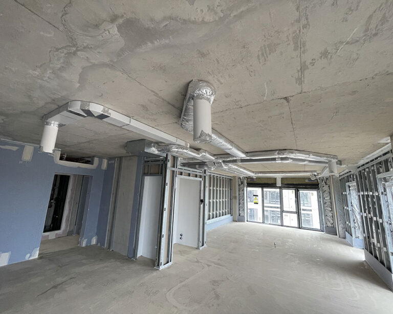 1st and 2nd fix of Mechanical Ventilation with Heat Recovery in Merrick Place, London, with Main Contractor Vistry Group