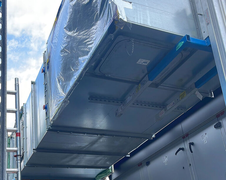 Industrial ventilation system at Dagenham film studios, installed by Maslev Vent