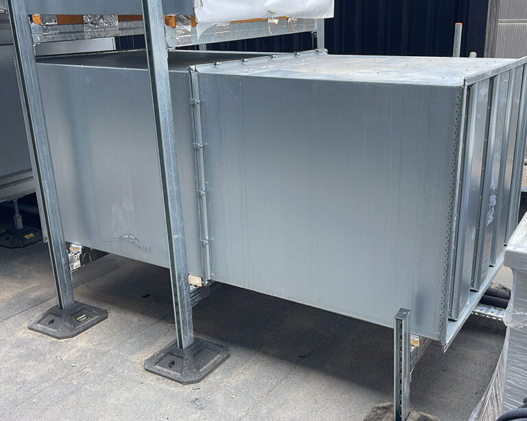 Installation of Industrial ventilation system in Dagenham Film studios in accordance with efficiency standards