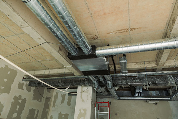 Installation of commercial ventilation for offices, shops and small industrial sites by Maslev Vent company